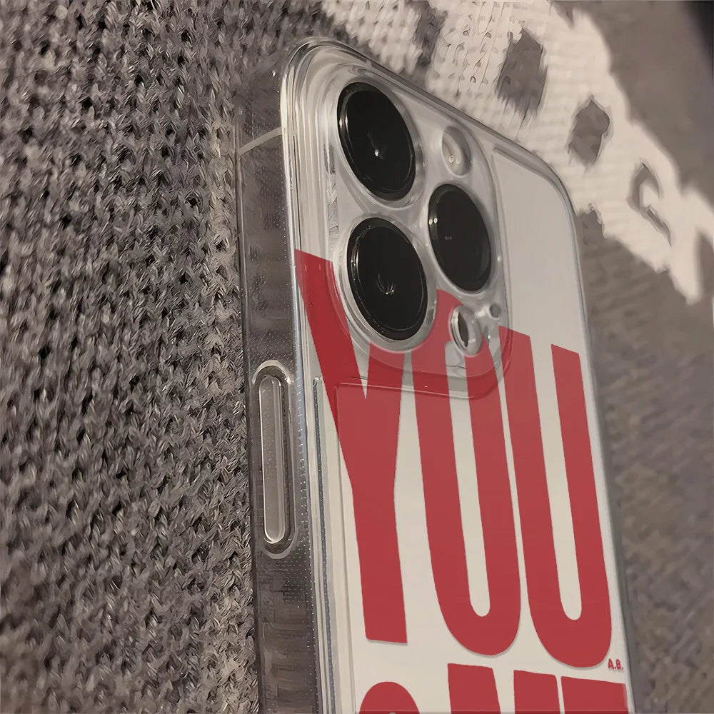 Personalized English Print Transparent Phone Case