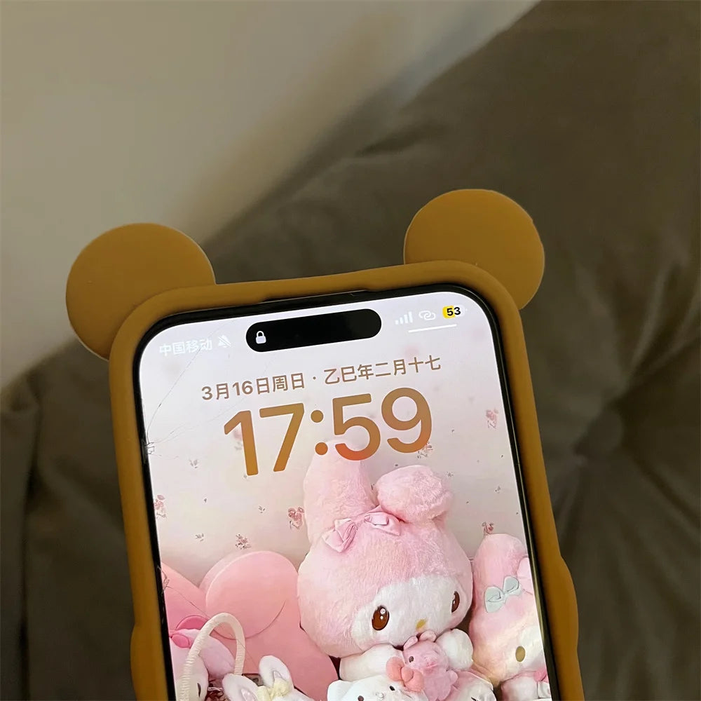3D Cartoon Rilakkuma Bear Phone Case