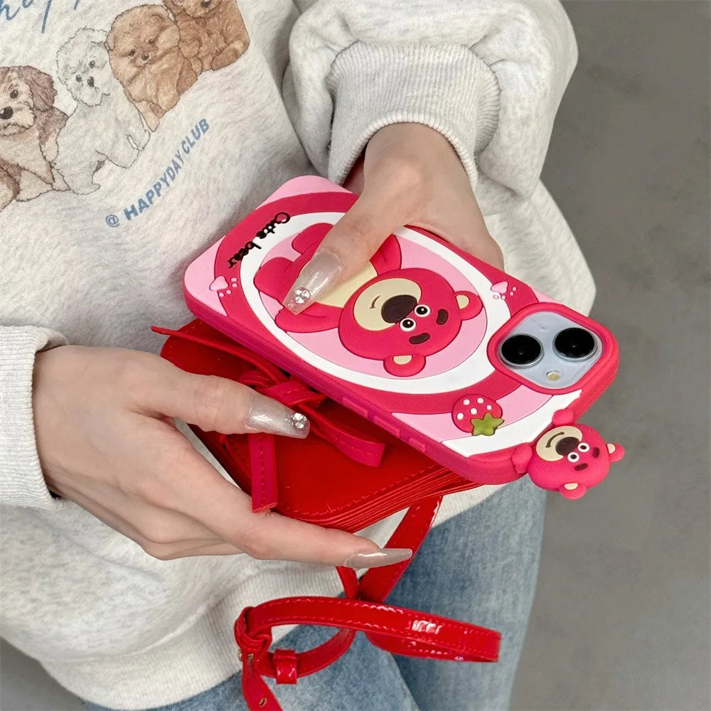 3D Cartoon Sanrio & Stitch Phone Case
