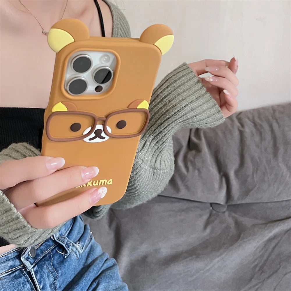3D Cartoon Rilakkuma Bear Phone Case