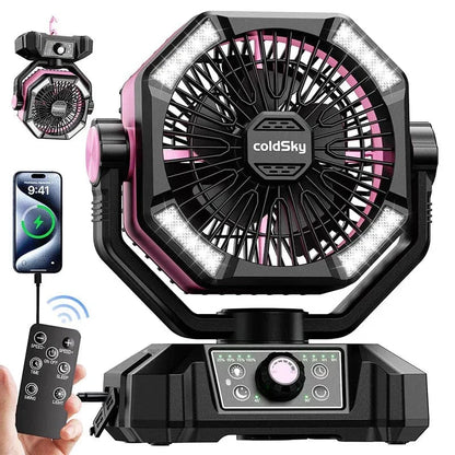 ColdSky™ 20000mAh PowerFan — Stay Cool & Bright Anywhere, Anytime!