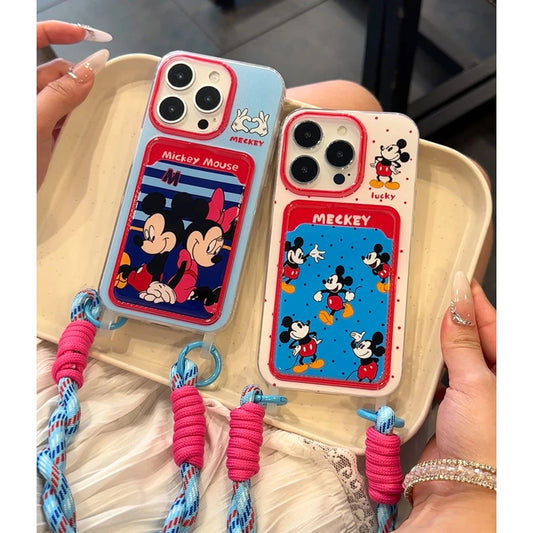 Mickey Minnie Card Holder Phone Case
