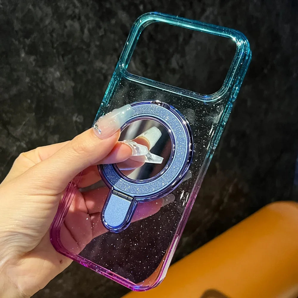 Glitter Gradient Clear Phone Case