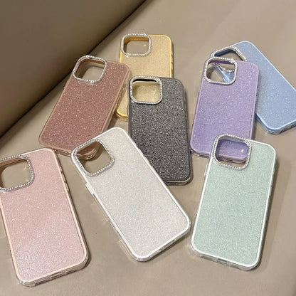 3 in 1 Glitter Candy Color Phone Case