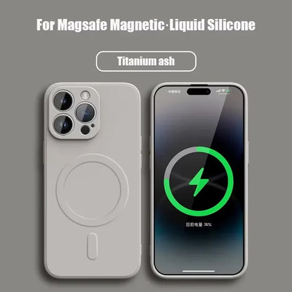 Liquid Silicone Magnetic Case  iPhone
