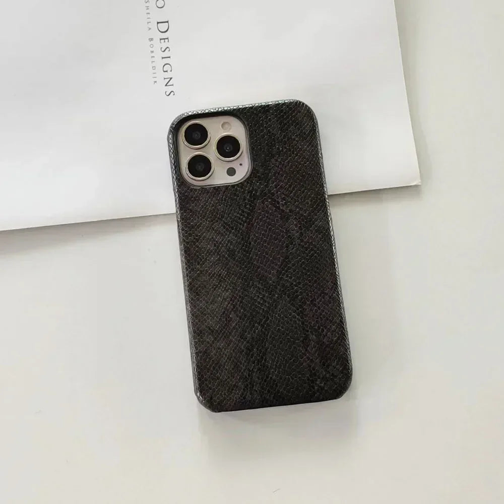 Python Pattern Leather Phone Case