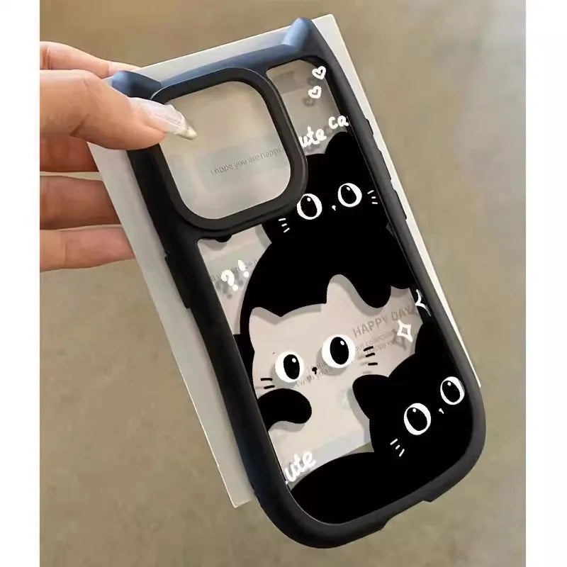 Cute Cat Ears Transparent Phone Case