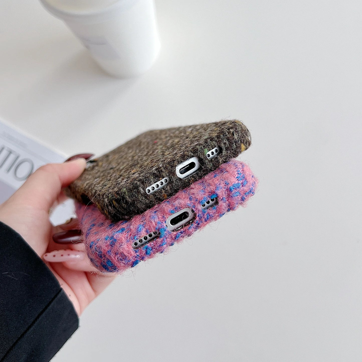 Korean Plush Fur Phone Case For iPhone