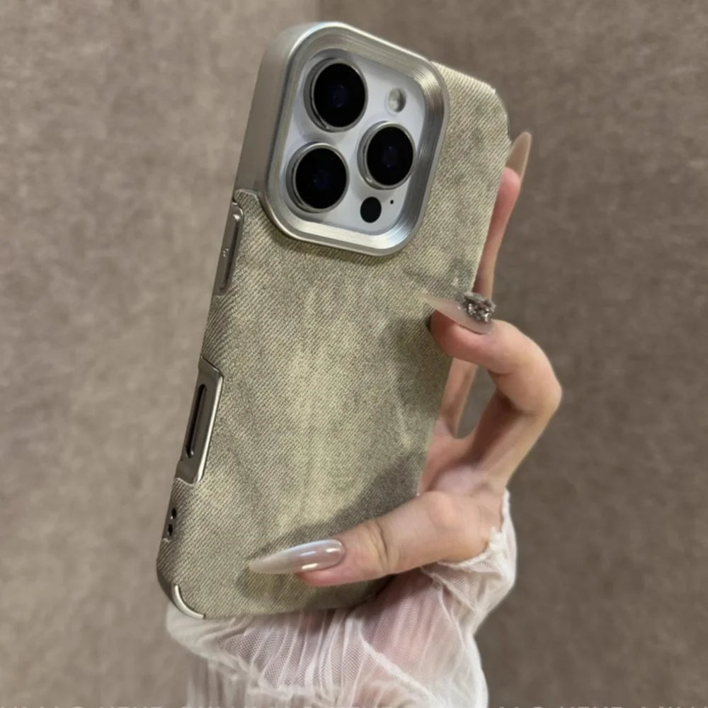 Retro Vintage Cowboy Jeans Fabric Phone Case