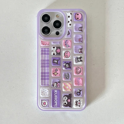 Kuromi Hello Kitty Purin 3D Phone Case