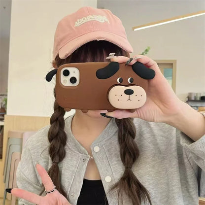 3D Cartoon Dog Phone Case