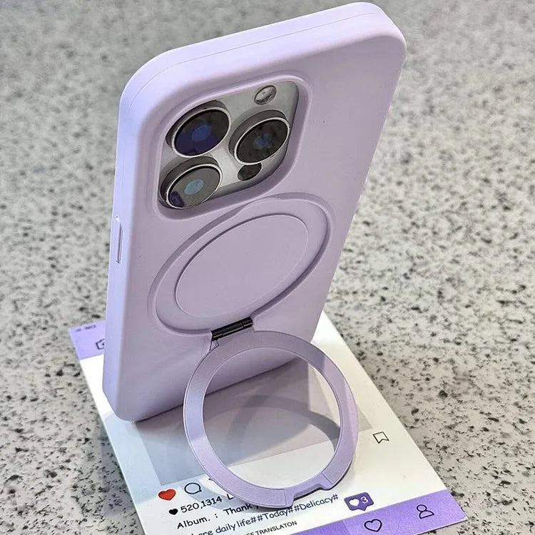 Liquid Silicone Magnetic Ring Holder Phone Case