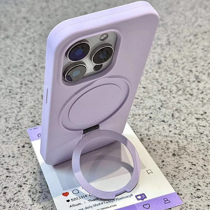 Liquid Silicone Magnetic Ring Holder Phone Case