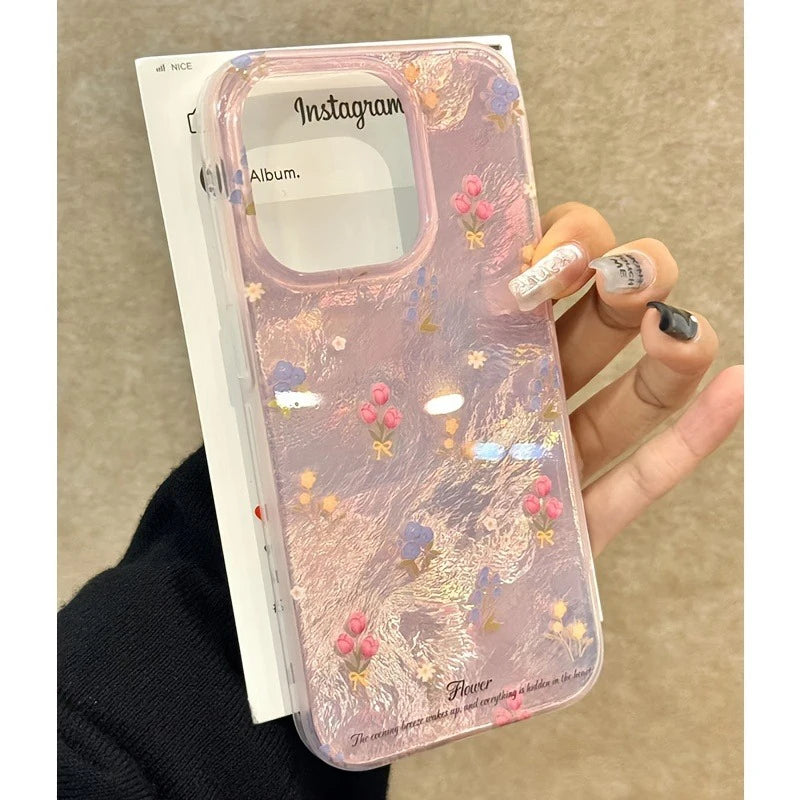 Tulip Floral Clear Phone Case