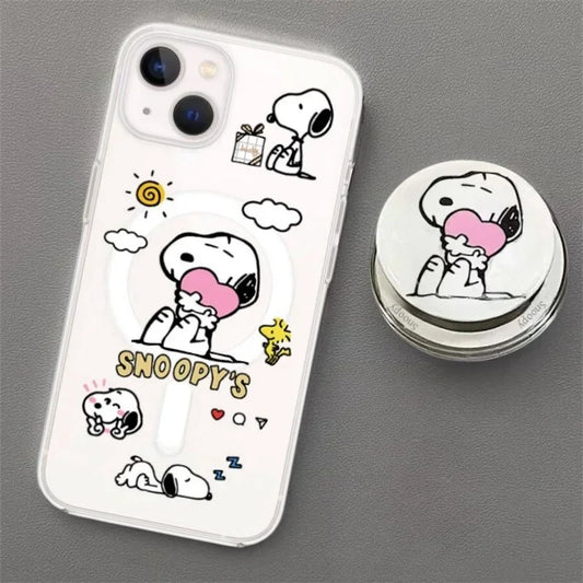 Snoopy Magnetic Transparent Phone Case