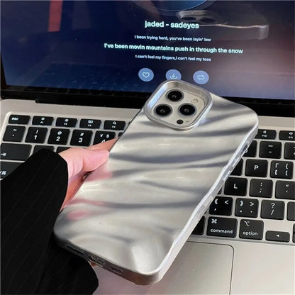 Electroplated 3D Wave Glossy TPU Phone Case