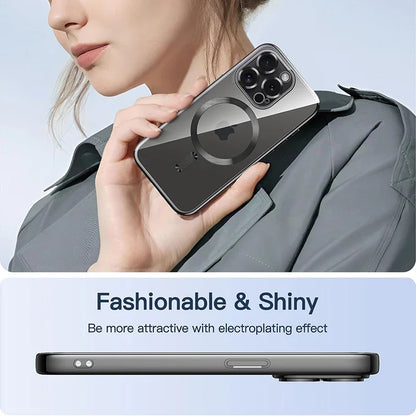 Magnetic Clear Plating Phone Case