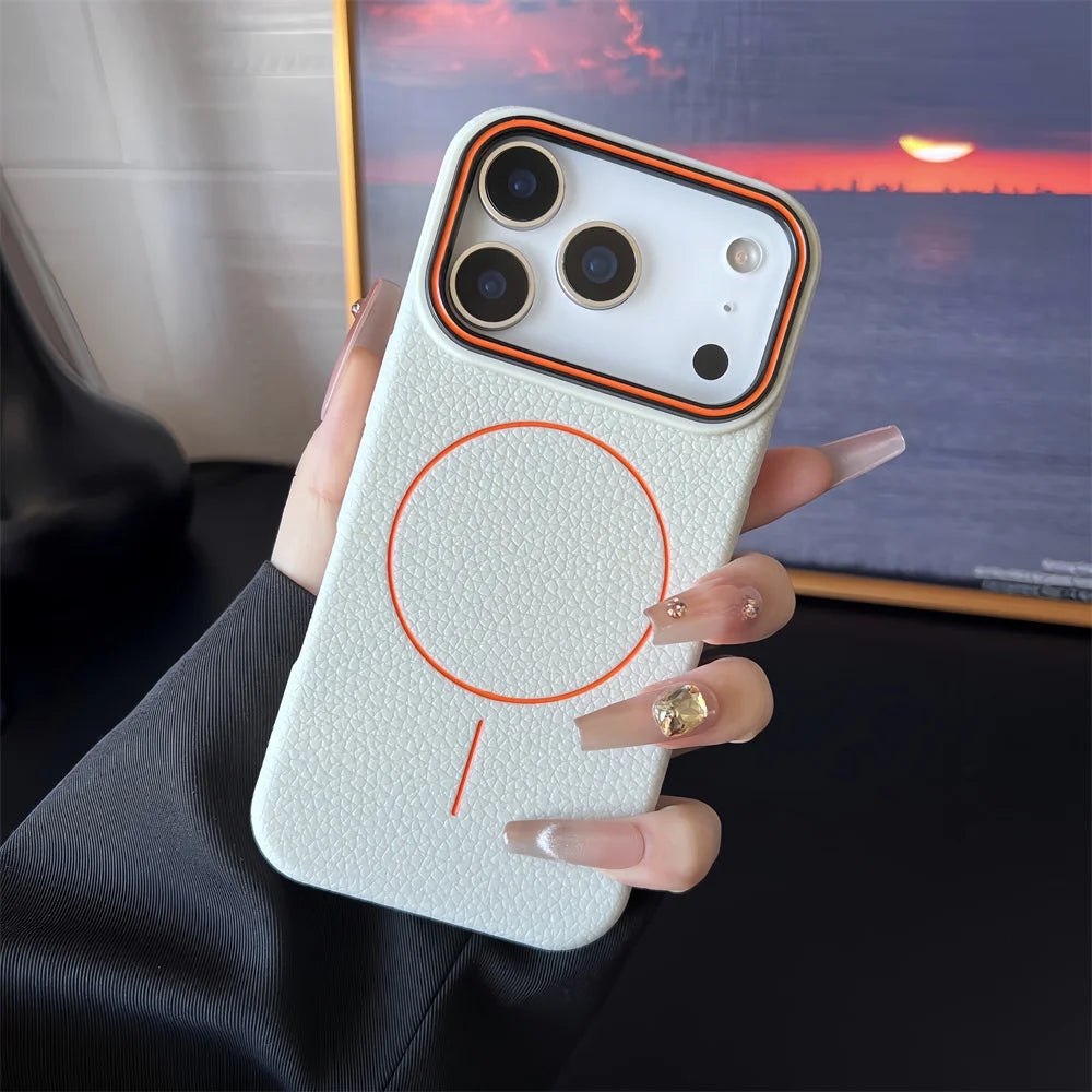 Frosted Lichee Pattern Magnetic Phone Case