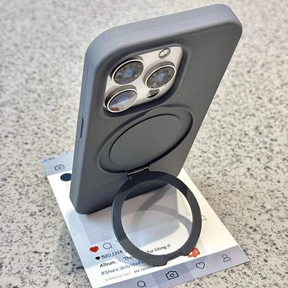 Liquid Silicone Magnetic Ring Holder Phone Case