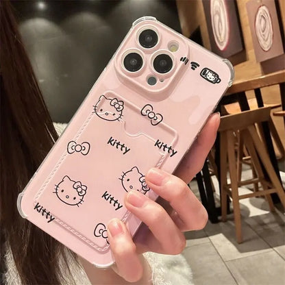 Hello Kitty Card Holder Clear Phone Case