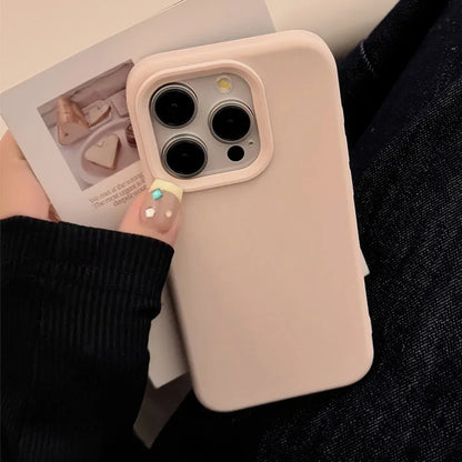 Solid Color Silicone Case For iPhone