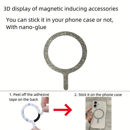 Magnetic Glitter Transparent Case For iPhone