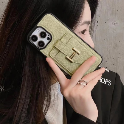 Vegan Leather Card Slot Case for iPhone