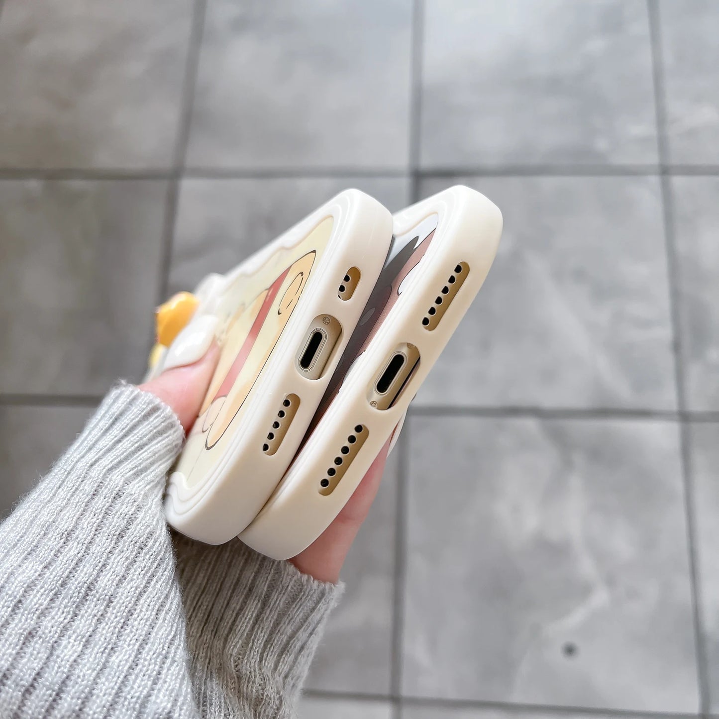 3D Cartoon Ears Sliding Camera Phone Case