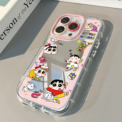 Hello Kitty & Crayon Shin Chan Cartoon Mirror Phone Case