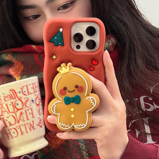 Red Christmas Gingerbread Man Phone Case