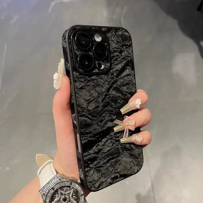 Leather Snow Mountain Pattern Phone Case