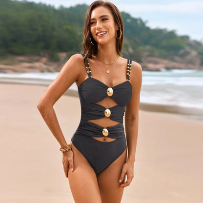 ColorCrave™ One-Piece Bikini – Turn Heads This Summer in Bold, Sexy Colorblock Style!