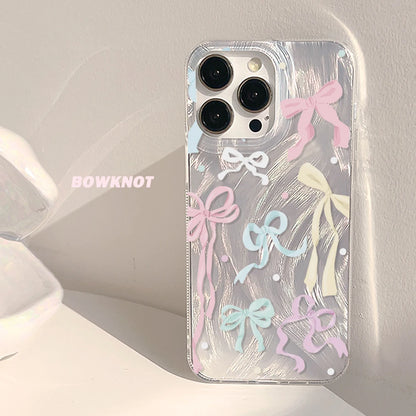Laser Silver Bow Knot Phone Case