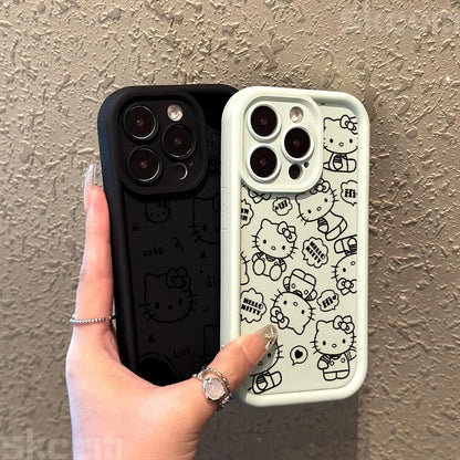 Black Hello Kitty Phone Case