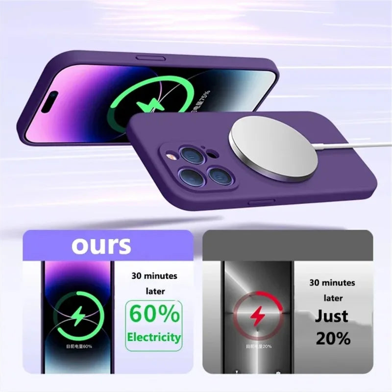 Liquid Silicone Magnetic Case  iPhone