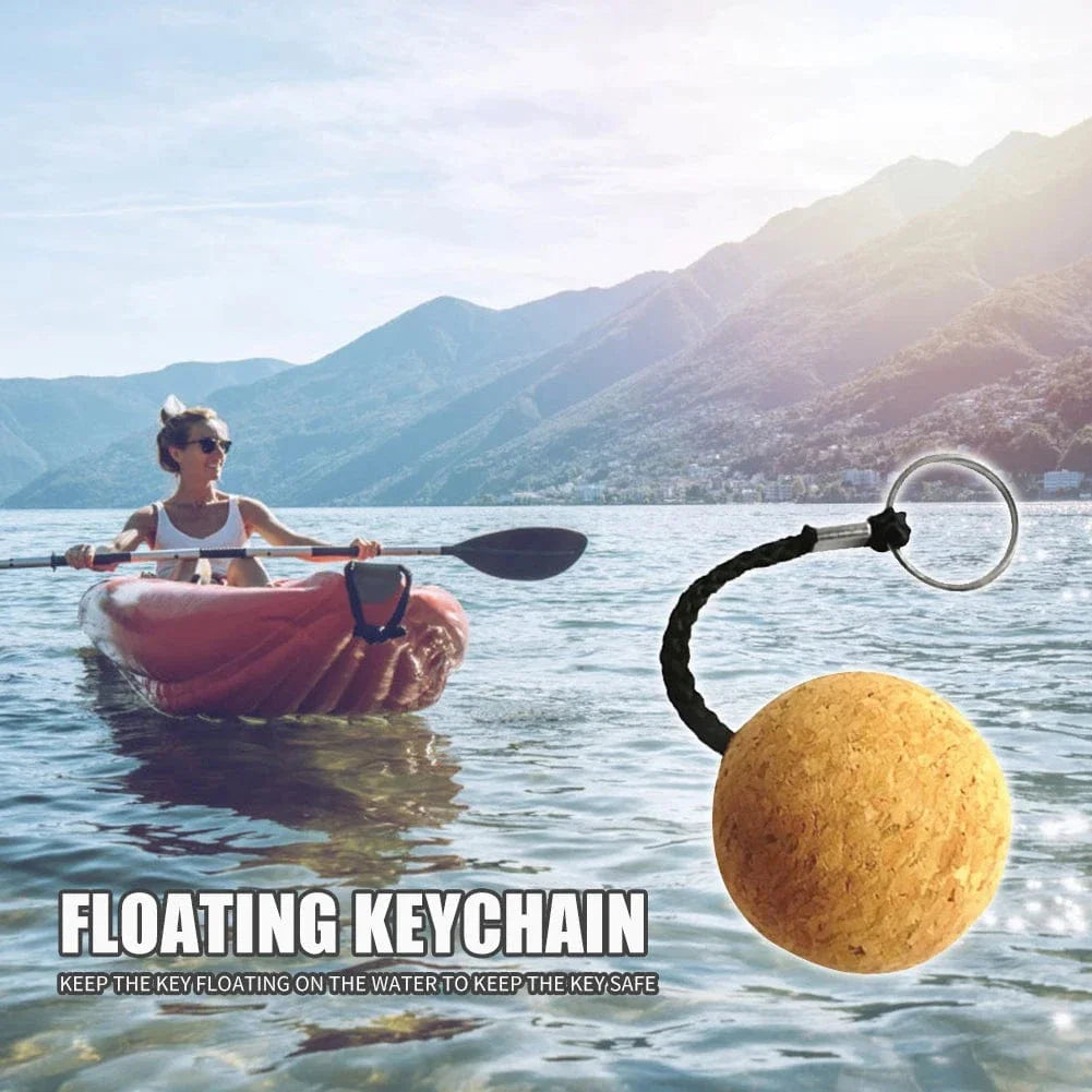 AquaGrip™ Floating Cork Keyring – Never Lose Your Keys to the Water Again!