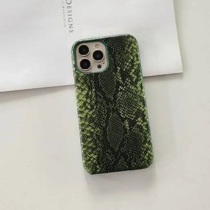 Python Pattern Leather Phone Case