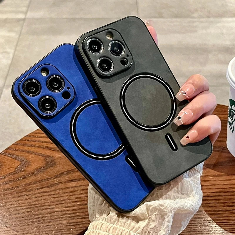 Magsafe Leather Magnetic Phone Case