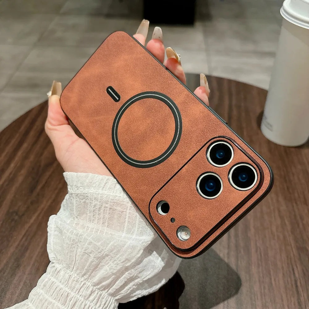 Magnetic Leather Case