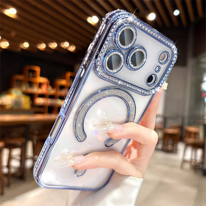 Glitter Rhinestone Magnetic Phone Case