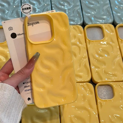 3D Wrinkled Texture Silicone Phone Case