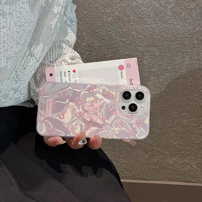 Pink Heart Butterfly Phone Case