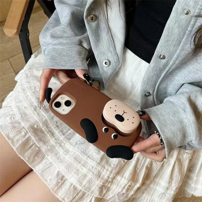 3D Cartoon Dog Phone Case