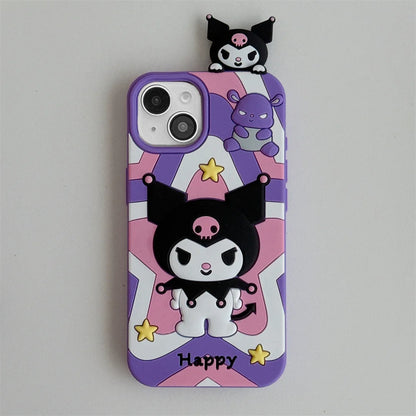 3D Cartoon Sanrio & Stitch Phone Case