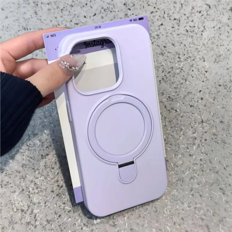 Liquid Silicone Magnetic Ring Holder Phone Case