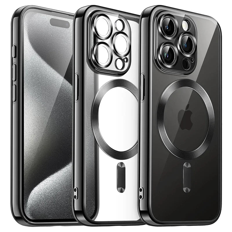 Magnetic Clear Plating Phone Case