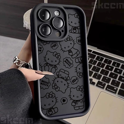 Black Hello Kitty Phone Case
