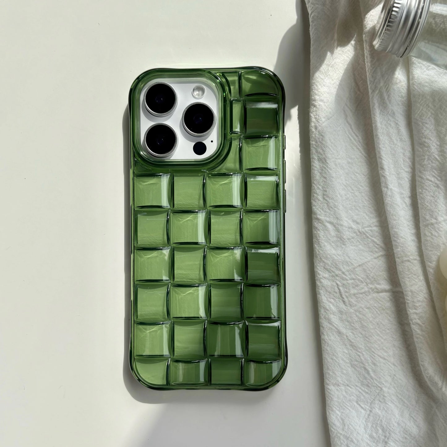 Green Woven Plaid Phone Case