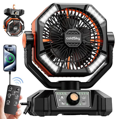 ColdSky™ 20000mAh PowerFan — Stay Cool & Bright Anywhere, Anytime!