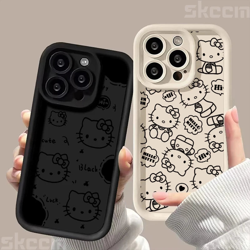 Black Hello Kitty Phone Case